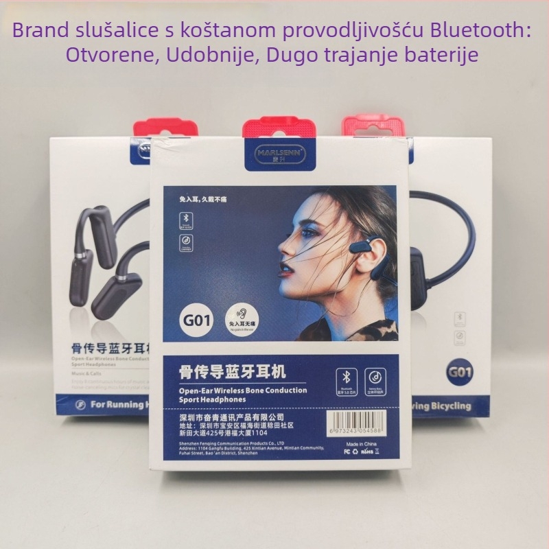 Marke slušalice s koštanom vodljivošću, bežične Bluetooth sportske slušalice, s dizajnom za držanje na uhu