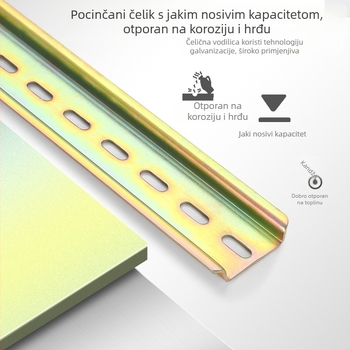 C45 tračni terminal blok s prekidačem, aluminijsko-željeznička legura, za montažu na 35 mm tračnicu