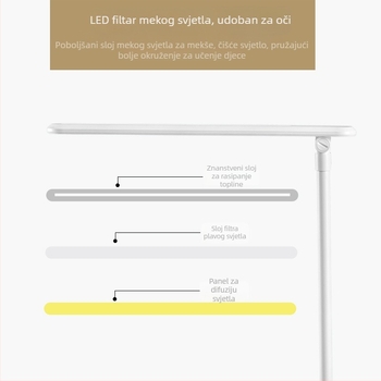 Sklopiva stolna lampa za učenje i čitanje sa zaštitom vida, USB napajanje, dodirno upravljanje, kompaktna noćna lampa za stol