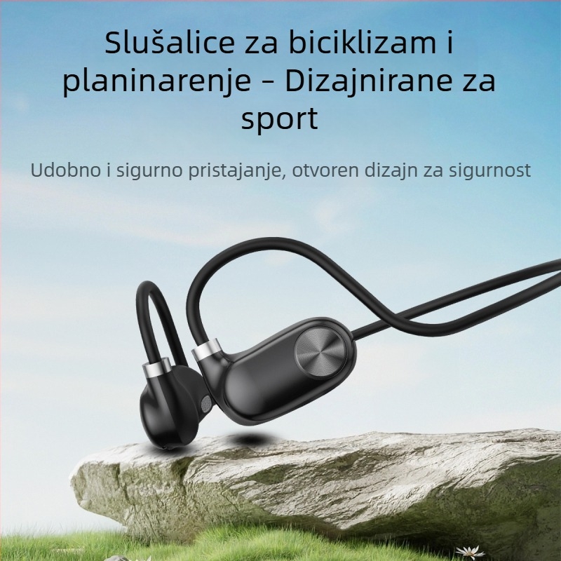 Bluetooth slušalice s prijenosom zraka, dizajn s kukom za uho, vodootporne i otporne na znoj, Bluetooth 6.0, dugi vijek baterije