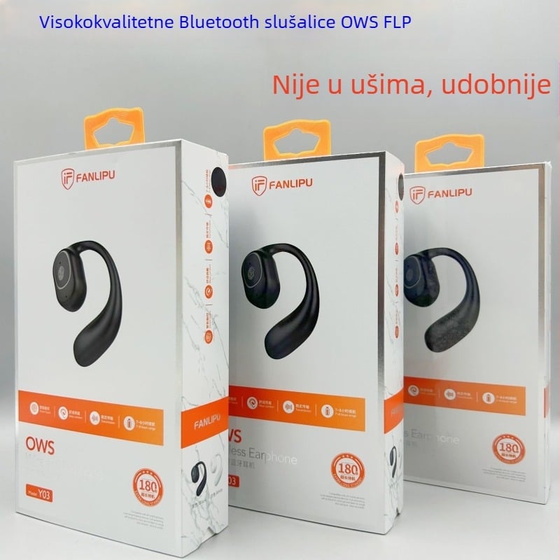 OWS bežične Bluetooth slušalica, dugotrajna autonomija, dizajn kuka za uho, dodirno upravljanje pozivima, jednostrani poslovni headset