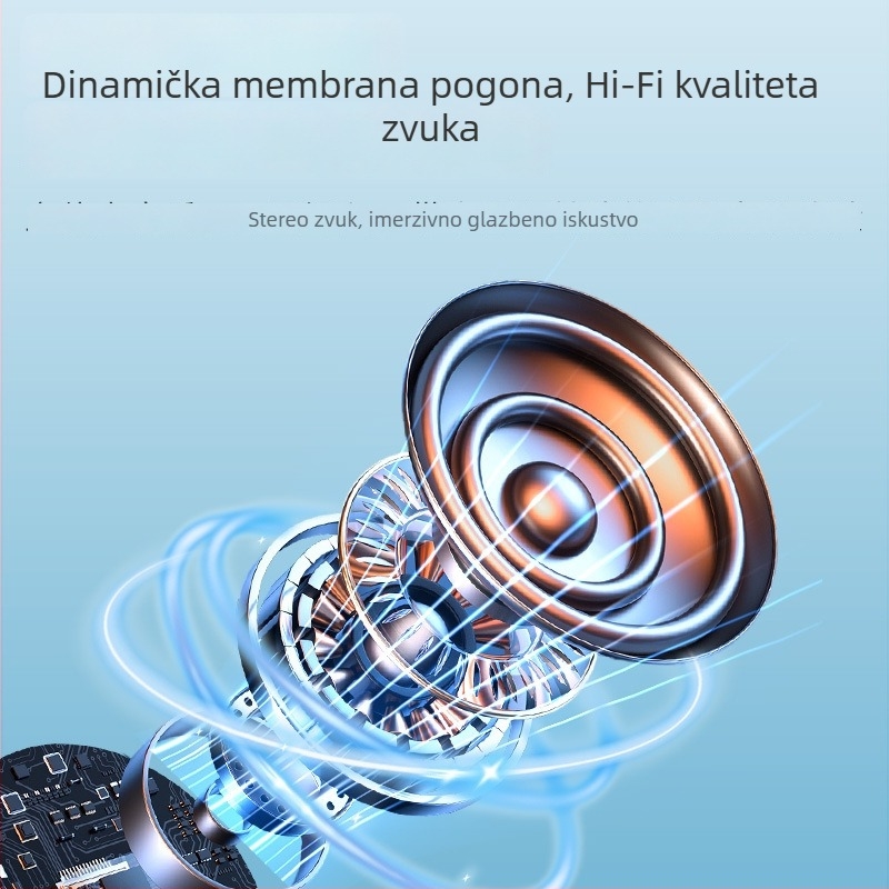 Bluetooth slušalica za kacigu motocikla s koštanom provodljivosti, stereo zvuk, inteligentno smanjenje buke, HD pozivi, Bluetooth 5.0, IPX6 vodootporno, baterija više od 8 sati, domet 10 m