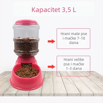 Automatska posuda za vodu za pse i mačke, automatska zdjela za hranu i vodu, 3,5 L