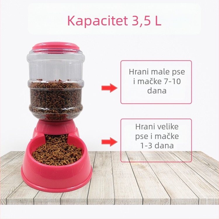 Automatska posuda za vodu za pse i mačke, automatska zdjela za hranu i vodu, 3,5 L