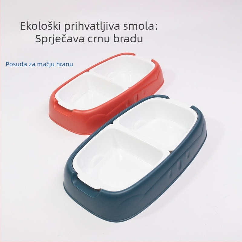 Dva zdjela za pse i mačke, zdjele za hranu otporne na prevrnutje