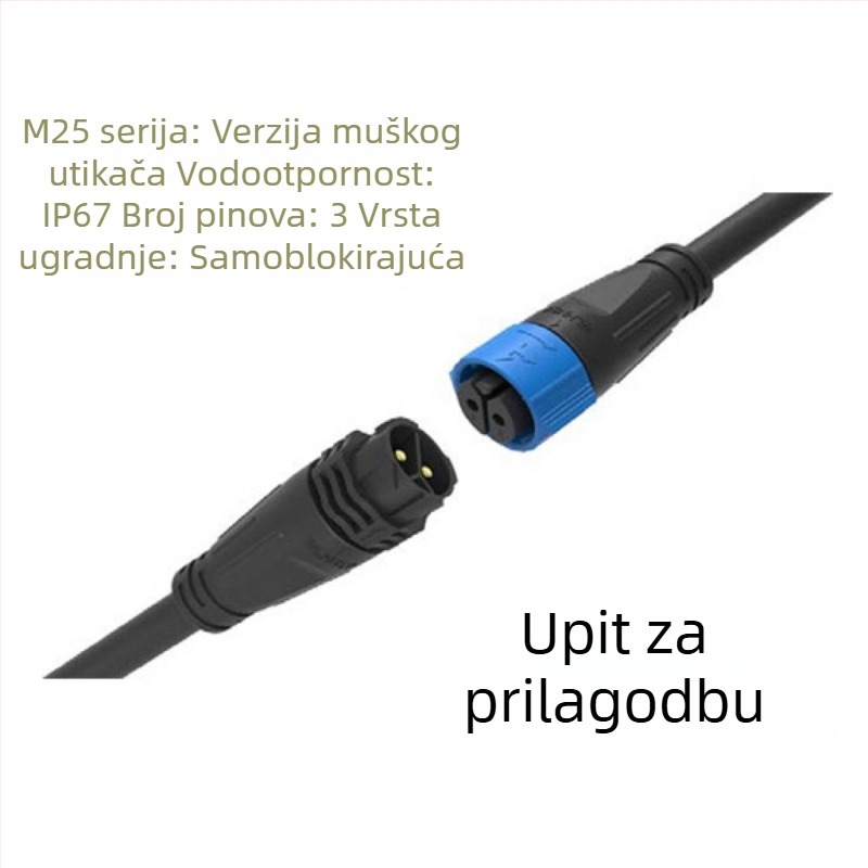 M25 vanjski visokoukapacitetni vodootporni konektor s 2–12 vodiča, avionski konektor