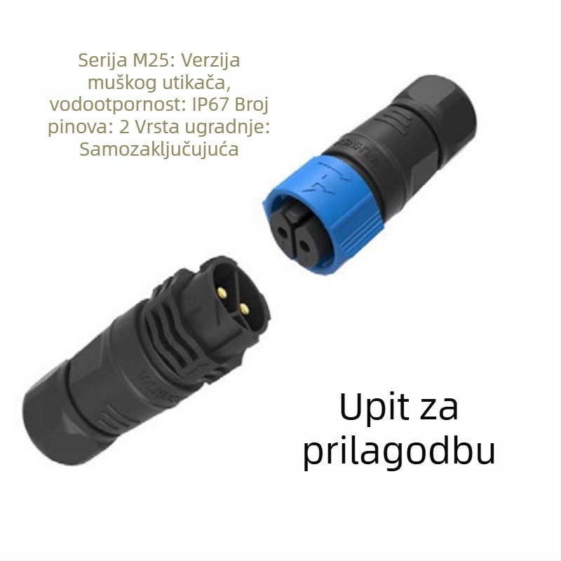 M25 vanjski visokoukapacitetni vodootporni konektor s 2–12 vodiča, avionski konektor