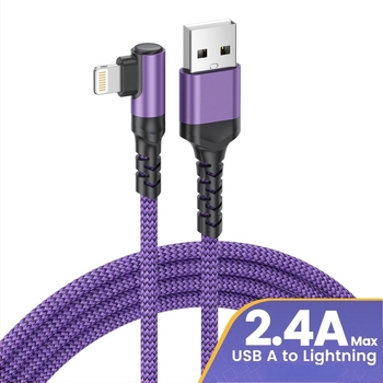 Lightning kabel za iPhone i iPad, 2.4A brzo punjenje, kompatibilan s modelima 5/6/7/8/X/11/12/13/14; konektor od aluminijske legure, crna; duljina 0.5–5 m