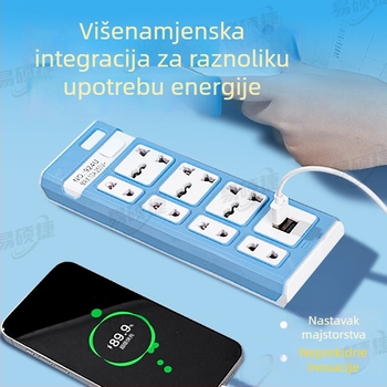 Visokonaponski produžni kabel s prekidačem, dugi kabel, standardi UK/US/EU/Thai
