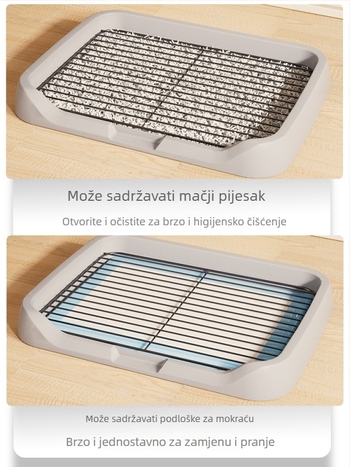 Toalet za pse – velike, srednje i male pse; toalet za redovito pražnjenje i čišćenje posude za pse