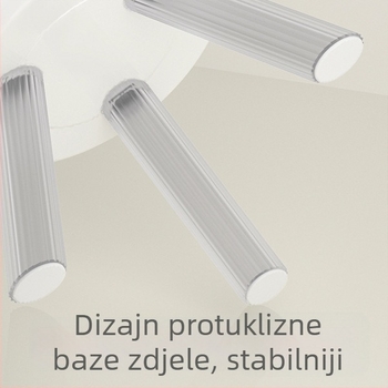 Podijeljena posuda za hranjenje mačaka i pasa, zaštita od prevrnutja, plastična