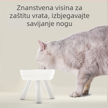 Podijeljena posuda za hranjenje mačaka i pasa, zaštita od prevrnutja, plastična