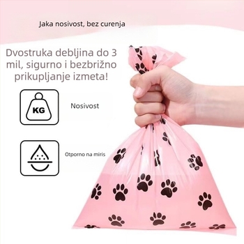 Biodegradibilne debele vrećice za pseći i mačji izmet uz alat za sakupljanje