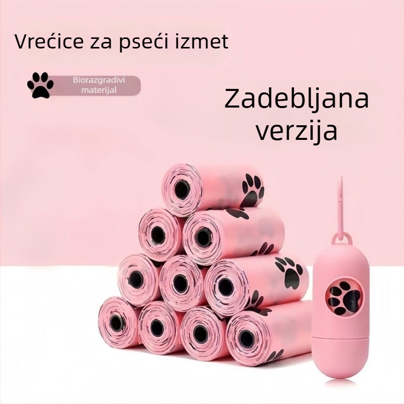 Biodegradibilne debele vrećice za pseći i mačji izmet uz alat za sakupljanje