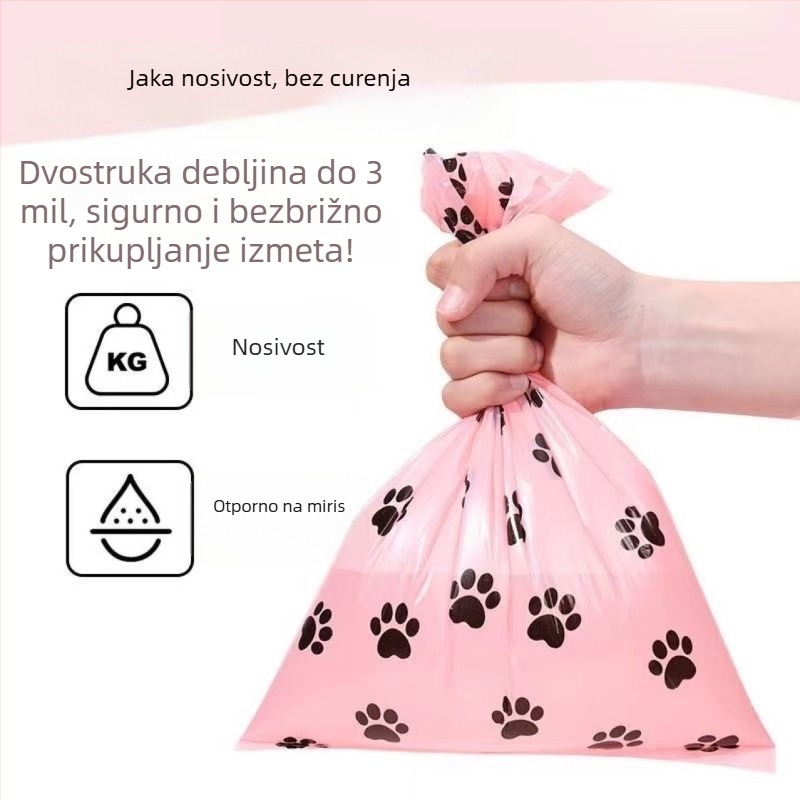 Biodegradibilne debele vrećice za pseći i mačji izmet uz alat za sakupljanje