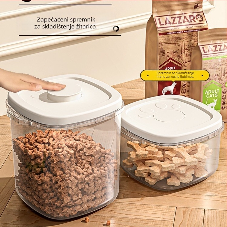 Spremnik za skladištenje hrane za mačke i pse, zapečaćen, 10 L, ABS plastika