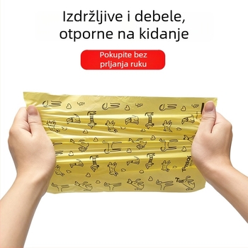 Jednokratne vrećice za izmet kućnih ljubimaca s logom, dvostruko debeli otpad, vodootporne na otvorenom