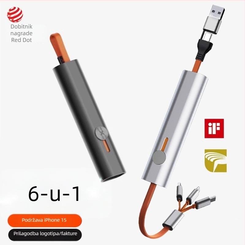 I-Mu USB-C kabl za podatke i punjenje, 3-u-1 za Apple, brzo punjenje, kompaktno