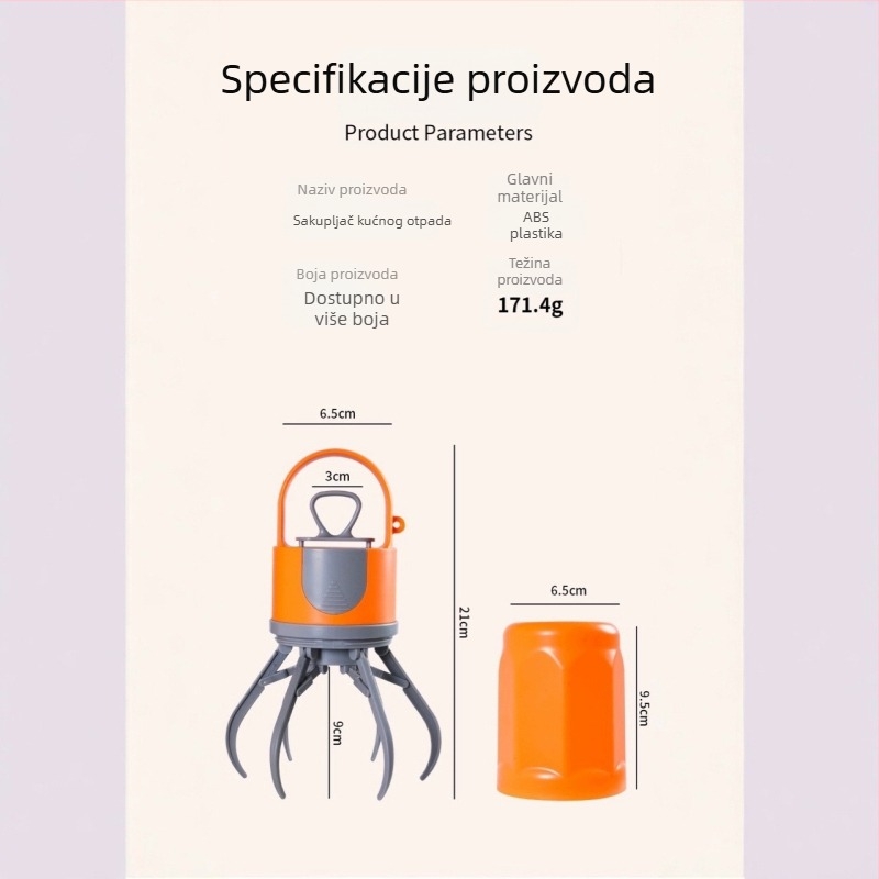 Prijenosni alat za sakupljanje izmeta kućnih ljubimaca na otvorenom, gadget za šetnju psima, vrećice za otpad