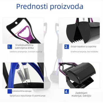 Alat za skupljanje psećih izmeta – oprema za čišćenje izmeta tijekom šetnje