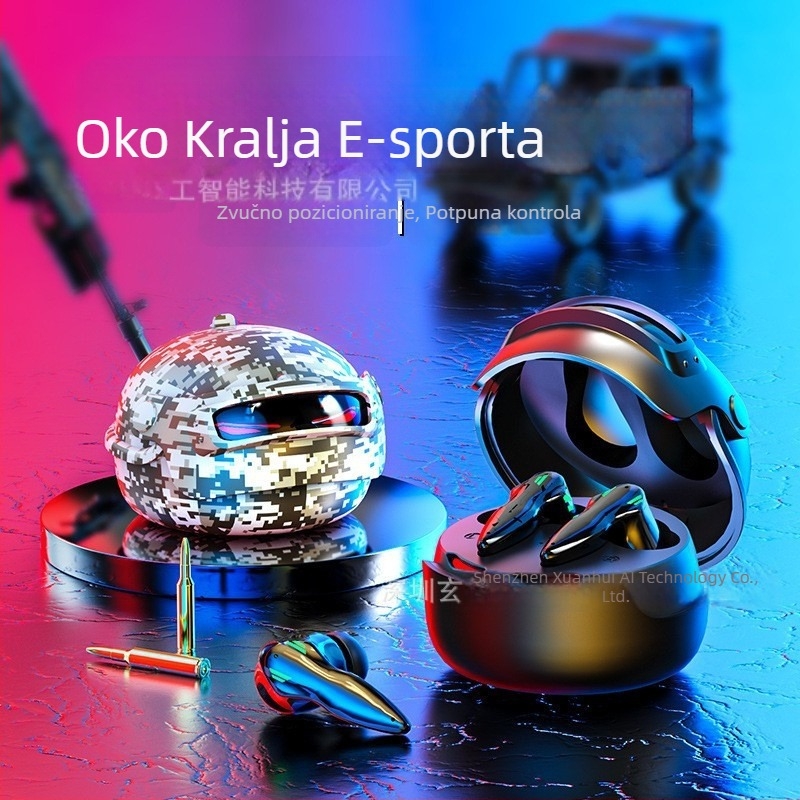 H03 Bluetooth slušalice s aktivnim ANC-om, TWS, stil kacige razine 3, za esport i gaming, in-ear