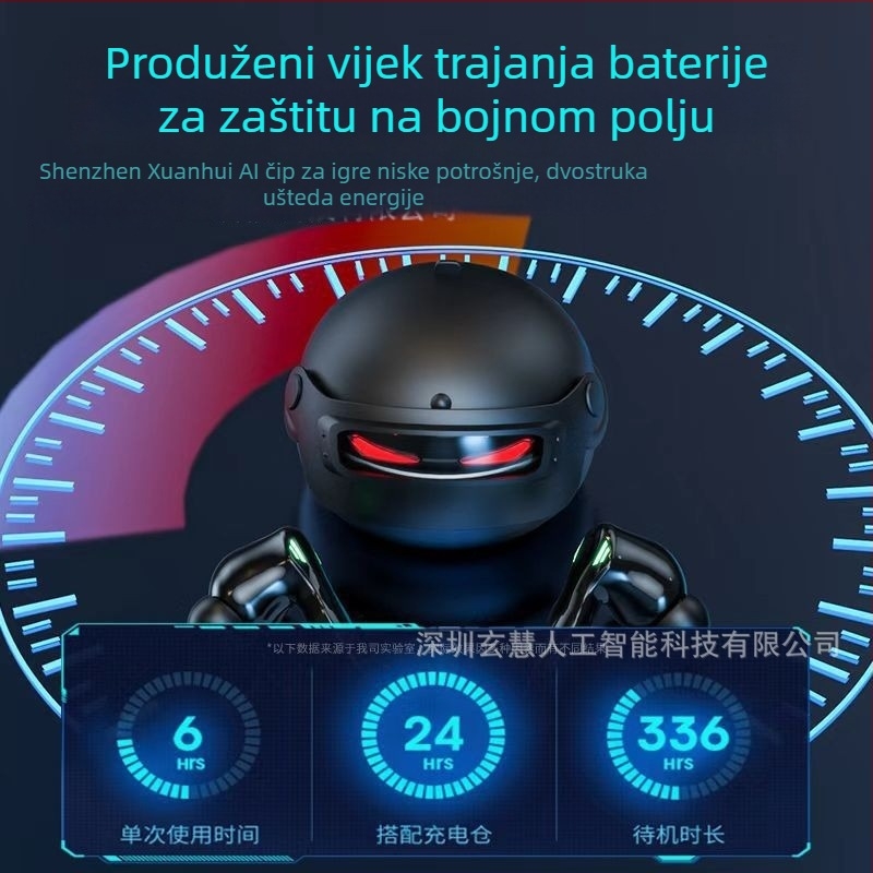 H03 Bluetooth slušalice s aktivnim ANC-om, TWS, stil kacige razine 3, za esport i gaming, in-ear