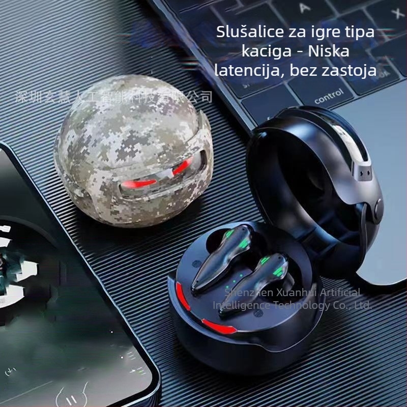 H03 Bluetooth slušalice s aktivnim ANC-om, TWS, stil kacige razine 3, za esport i gaming, in-ear