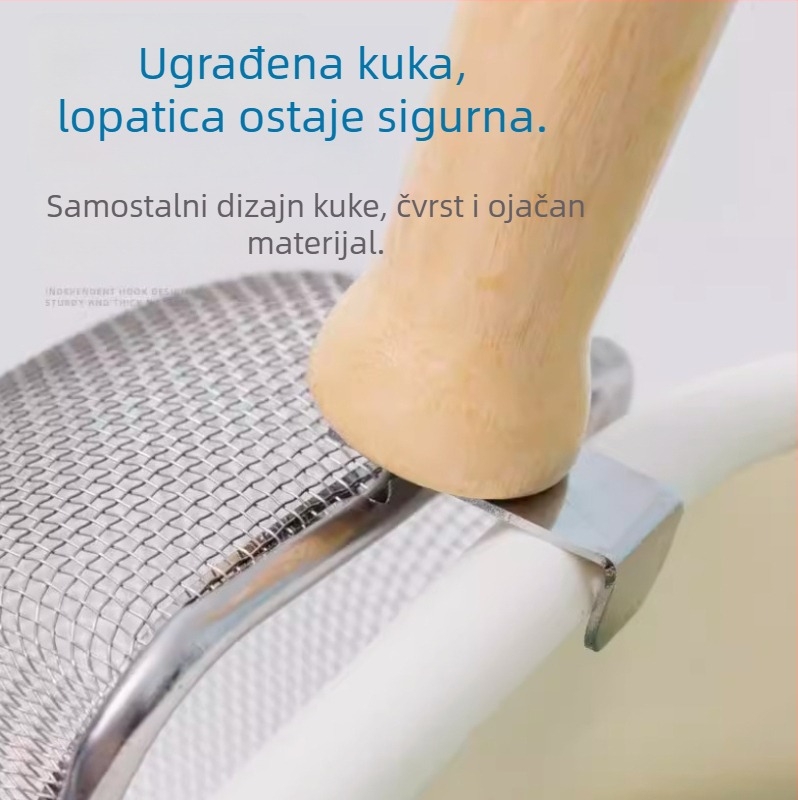 Lopatica od nehrđajućeg čelika s finom mrežicom za mačji pijesak