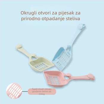 Plastična lopatica za mačji pijesak s šupljom mrežom, Harry yaya