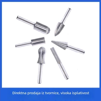 Set od 6 rotirajućih burr-a od visokou brzinskog čelika za obradu drveta i metala