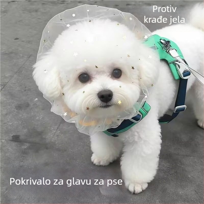 Namusnica za pse od platna, prozračna i udobna; sprječava slučajno gutanje i lizanje, mrežasta zaštita za male i srednje pse