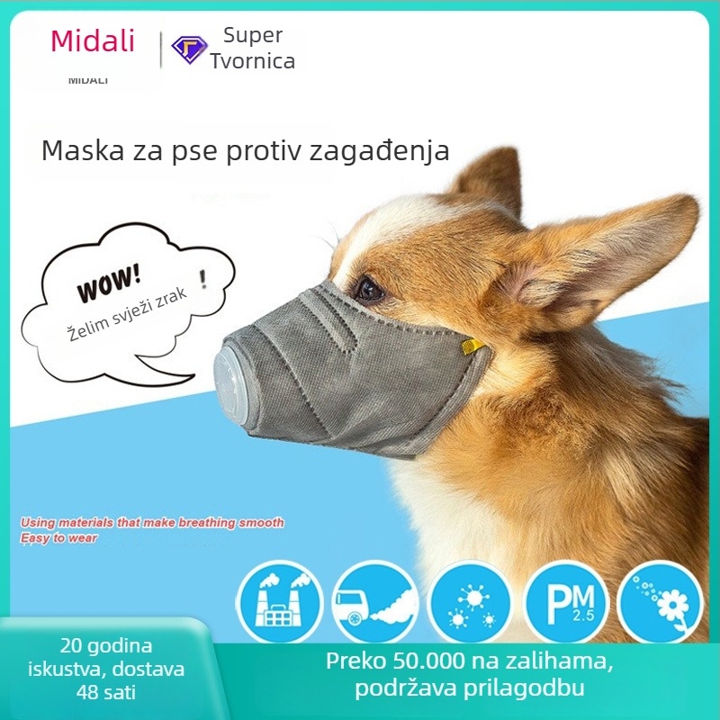 Četverostruka zaštitna maska za psa protiv smoga PM2.5