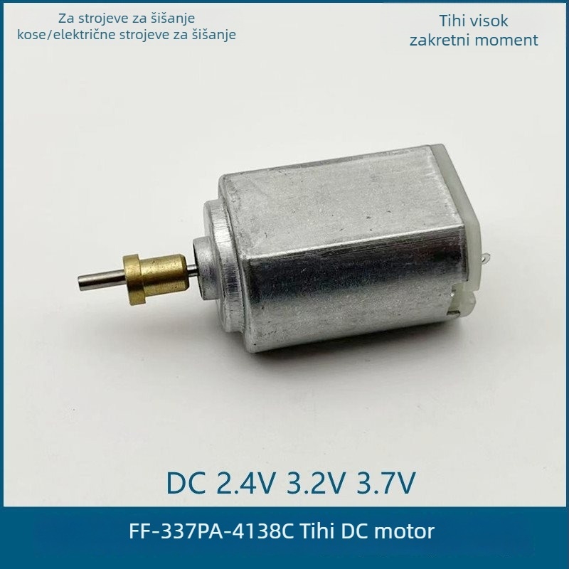 DC motor za mašine za šišanje kose FF337/390 – visok moment, 2.4V/3.2V/3.7V