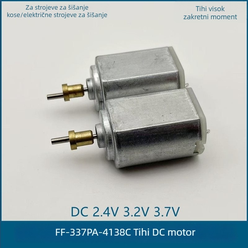 DC motor za mašine za šišanje kose FF337/390 – visok moment, 2.4V/3.2V/3.7V