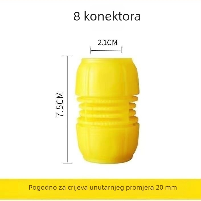 Brzi spoj za vodovodnu cijev, reduktor 1/2 in–3/4 in–1 in, univerzalni priključak za crijevo