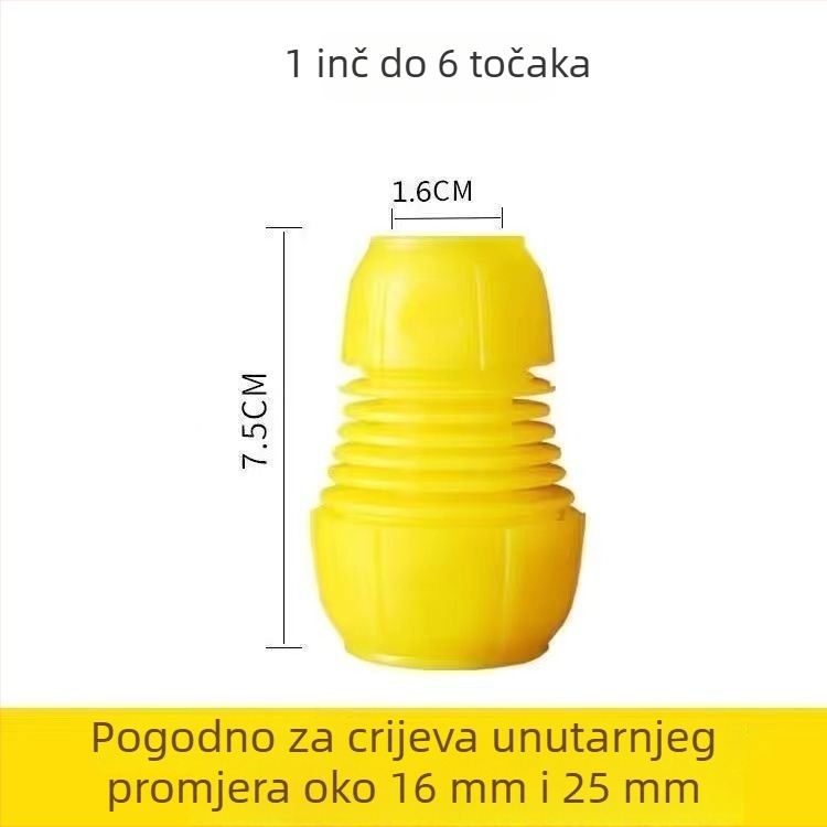 Brzi spoj za vodovodnu cijev, reduktor 1/2 in–3/4 in–1 in, univerzalni priključak za crijevo