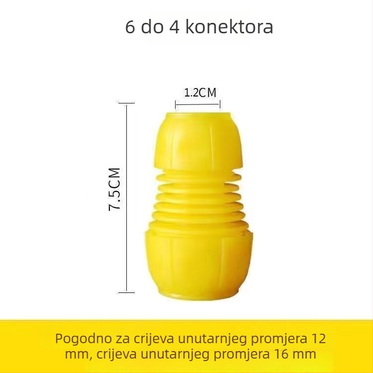 Brzi spoj za vodovodnu cijev, reduktor 1/2 in–3/4 in–1 in, univerzalni priključak za crijevo