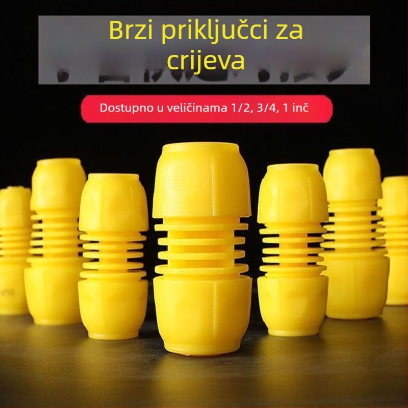 Brzi spoj za vodovodnu cijev, reduktor 1/2 in–3/4 in–1 in, univerzalni priključak za crijevo