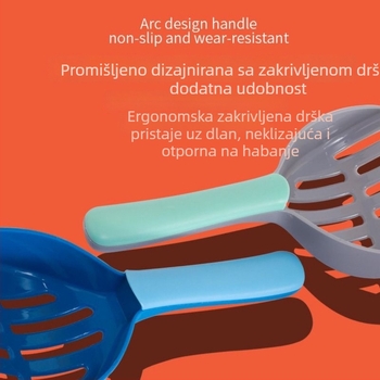 Lopatica za mačju toaletu tofu s trenutnim filtriranjem, plastična dvobojna lopatica za izmet, alat za čišćenje kućnih ljubimaca