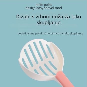 Lopatica za mačju toaletu tofu s trenutnim filtriranjem, plastična dvobojna lopatica za izmet, alat za čišćenje kućnih ljubimaca