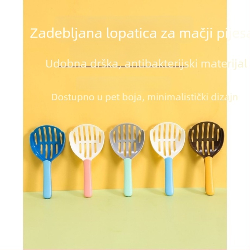 Lopatica za mačju toaletu tofu s trenutnim filtriranjem, plastična dvobojna lopatica za izmet, alat za čišćenje kućnih ljubimaca