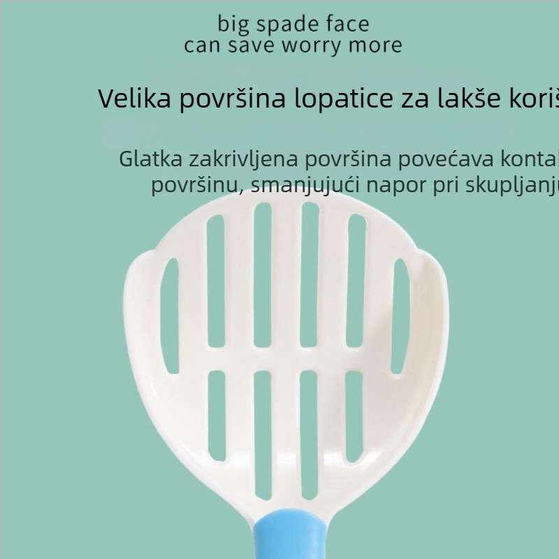 Lopatica za mačju toaletu tofu s trenutnim filtriranjem, plastična dvobojna lopatica za izmet, alat za čišćenje kućnih ljubimaca