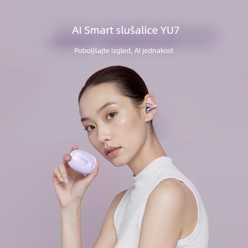 Novi Yu7 Bluetooth slušalice s klipom, visokokvalitetan zvuk, duga baterija, digitalni zaslon i kostna provodljivost