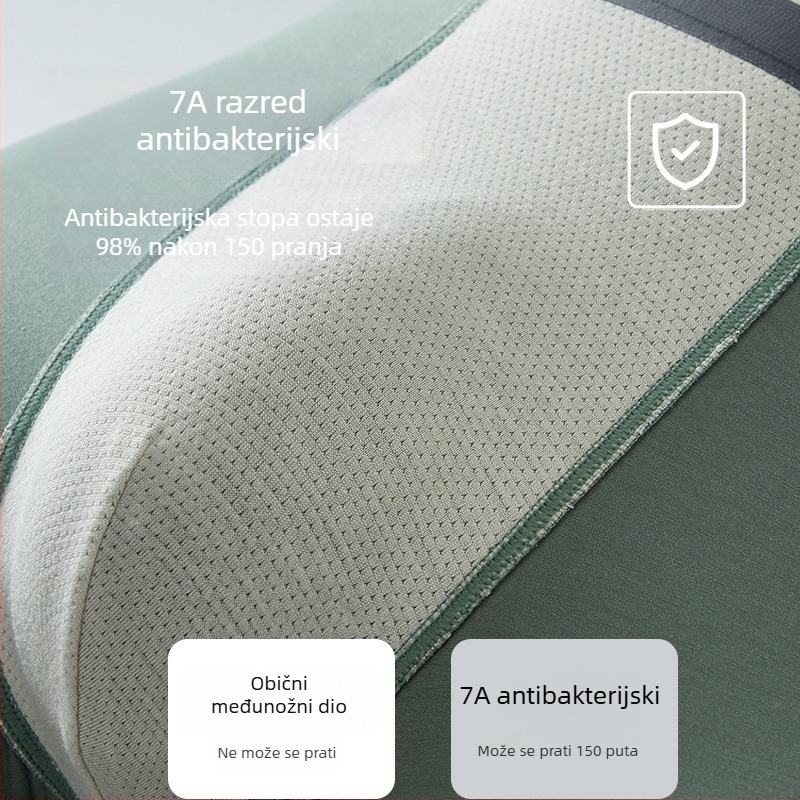 Muške bokserice od bambusovih vlakana, udobne, prozračne, upijaju znoj, antibakterijske, s podstavom od mulberry svile u području prepona