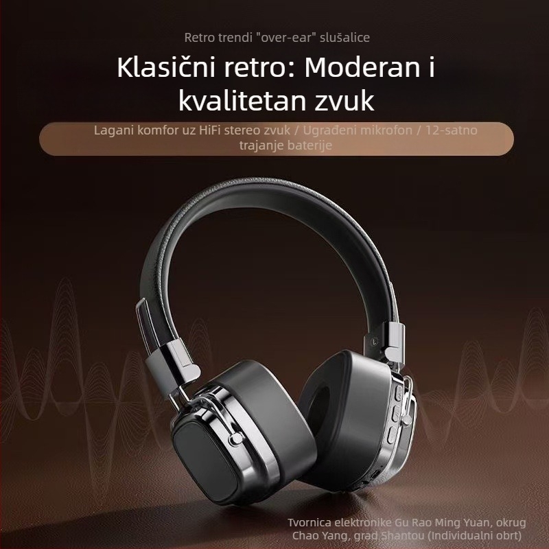 Bežične gaming slušalice Bluetooth s aktivnim otklanjanjem šuma, model 2026