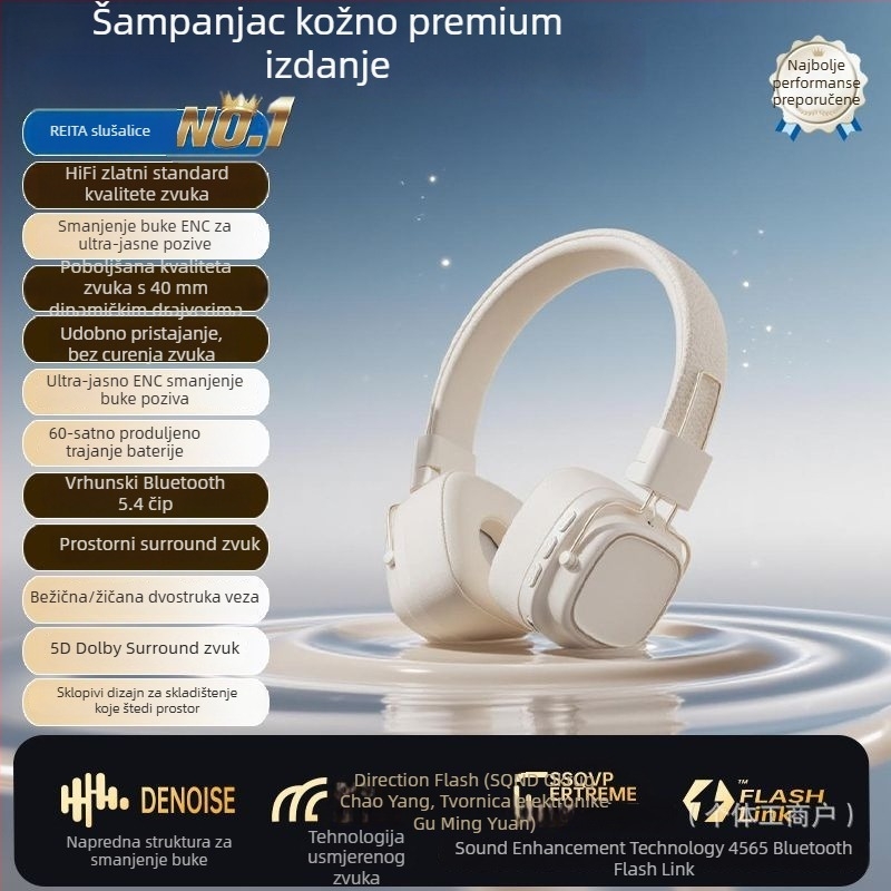 Bežične gaming slušalice Bluetooth s aktivnim otklanjanjem šuma, model 2026
