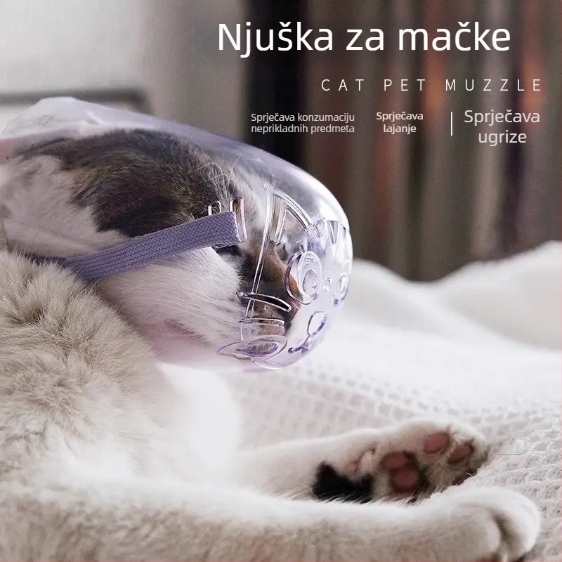 Mačja maska protiv ugriza i mijaukanja, zaštitna kapuljača za kupanje mačaka