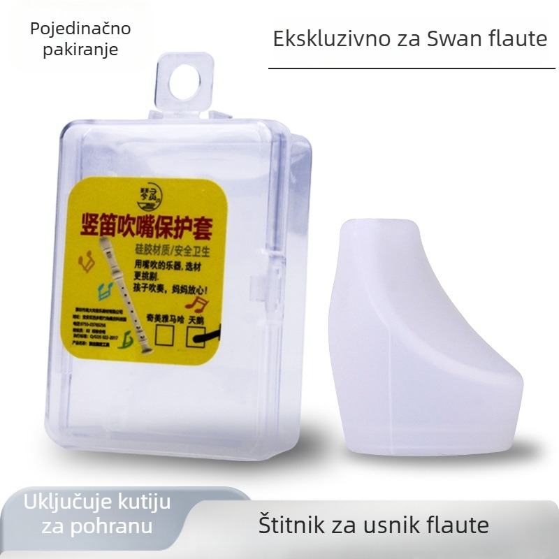 Swan silikonska navlaka za usta rekorderu, 6 rupa ili 8 rupa, njemački/britanski stil.