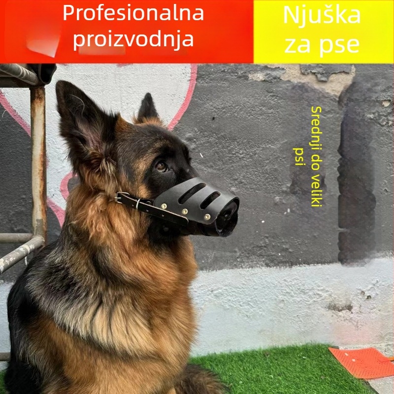 Kožni njuškal za pse, za srednje i velike pse, protiv lajanja i ugriza, dodatak za kućne ljubimce