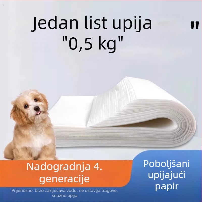 Podloške i pelene za urin za pse i mačke, brzo sušeći upijajući papir od netkanog materijala